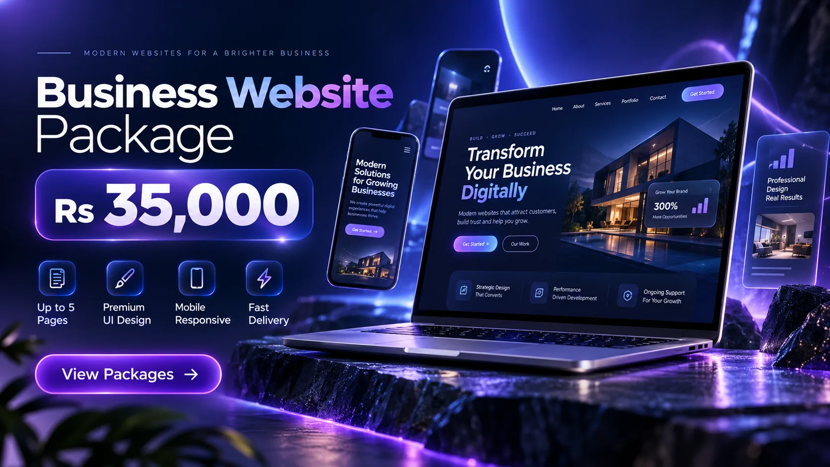 Business Website Package Rs 35,000